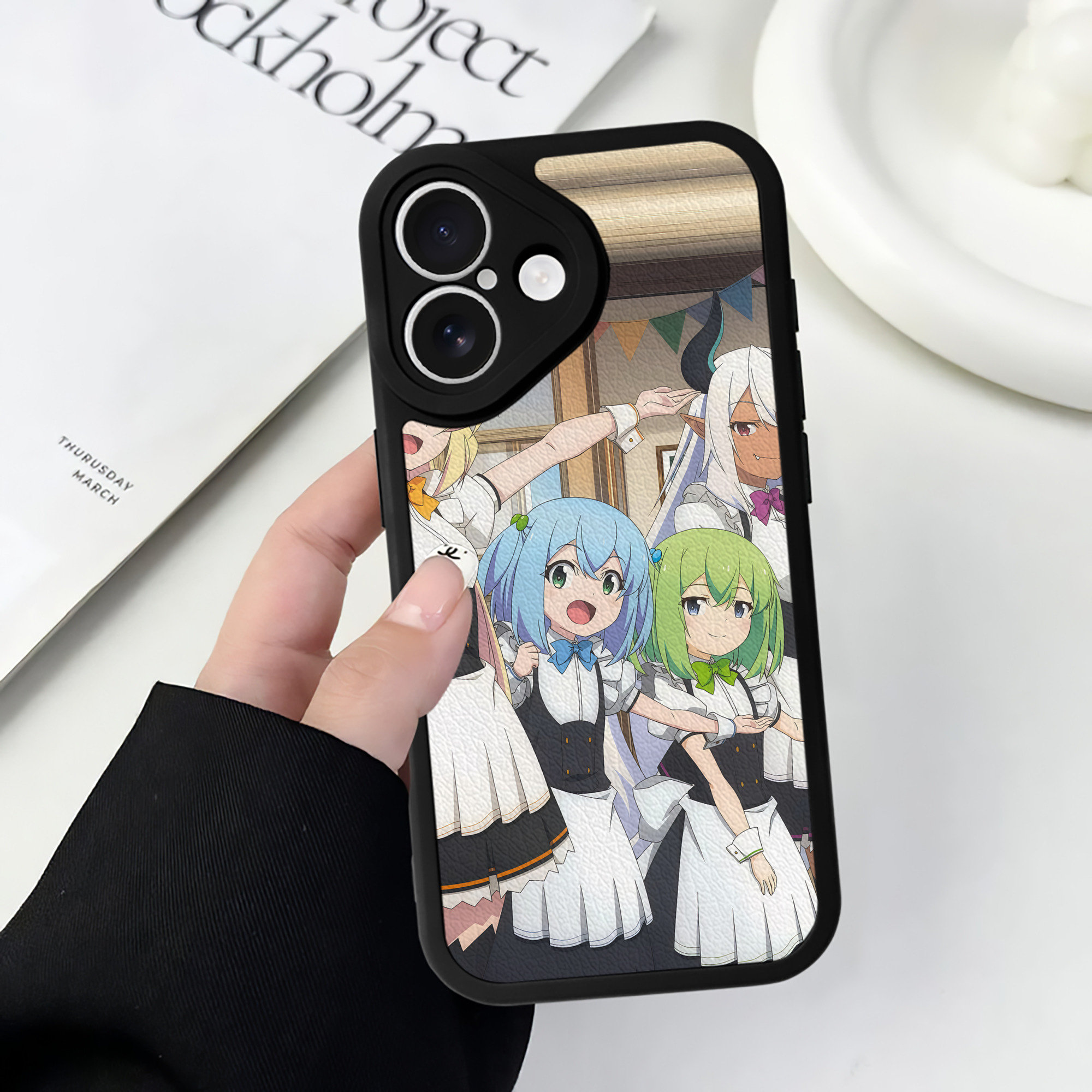 （画像用） 転スラ Regarding Reincarnated to Slime 【iPhone 16シリーズ対応】シリコンスマホケース（レザー調） 材質：シリコン